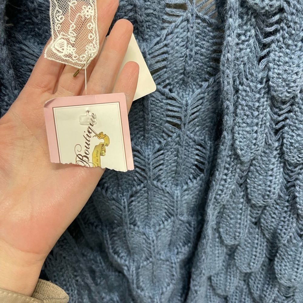 Blue Women's Sweater - Picture 3 of 5